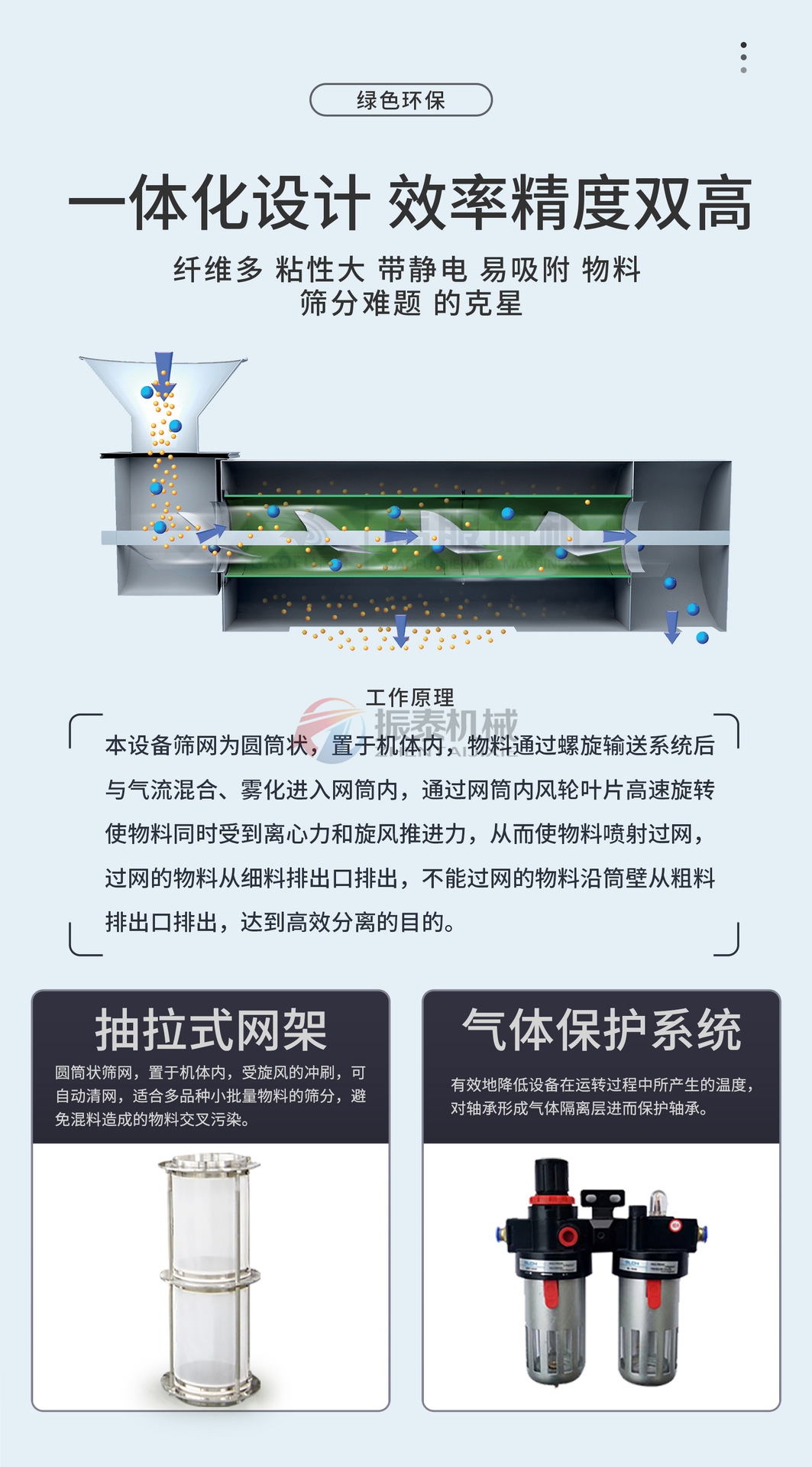 煅烧焦气流筛优势特点