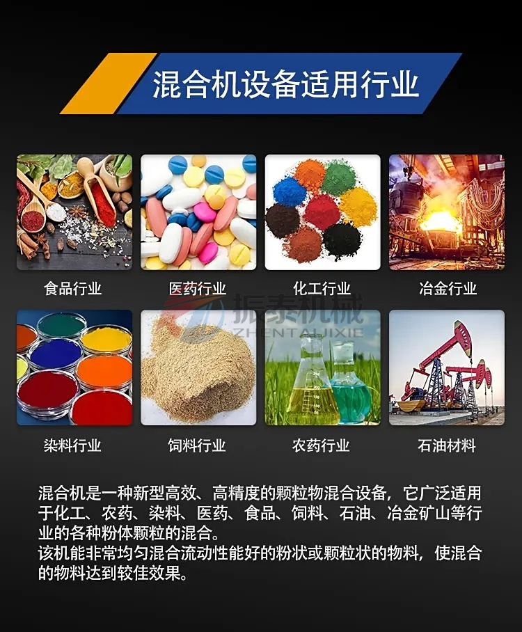 化工染料混合双螺旋锥形混合机适用行业